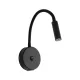TK LIGHTING NÁSTĚNNÁ LAMPION+USB LAGOS 10200 1XG9 ČERNÁ