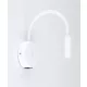 TK LIGHTING NÁSTĚNNÁ LAMPION+USB LAGOS 10202 1XG9 BÍLÁ