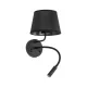 TK LIGHTING NÁSTĚNNÁ LAMPY MAJA 10203 1XE27+1XG9 ČERNÁ