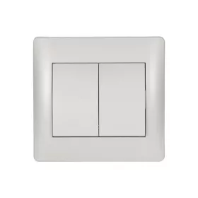 RHYME DOUBLE SWITCH BÍLÝ KOV
