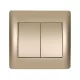 RHYME DOUBLE SWITCH CHAMPAGNE METAL