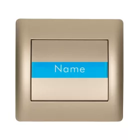 RHYME DOORBELL SWITCH S VIZITKOU CHAMPAGNE METAL