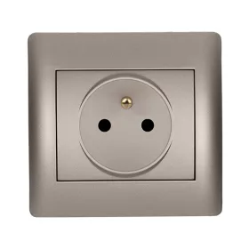 RHYME FRENCH TYPE SOCKET ŠEDÁ KOVOVÁ POVRCHOVÁ ÚPRAVA