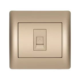 RHYME TELEFONNÍ ZÁSUVKA CHAMPAGNE METAL