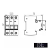 Miniaturní jistič KANLUX KMB6-B16/3