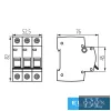 Miniaturní jistič KANLUX KMB6-B20/3