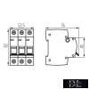 Miniaturní jistič KANLUX KMB6-C40/3