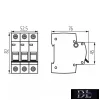 Miniaturní jistič KANLUX KMB6-C6/3