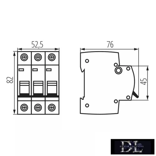 Miniaturní jistič KANLUX KMB6-B50/3
