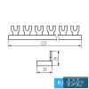 KANLUX KBBU-3x4 hřebenová lišta