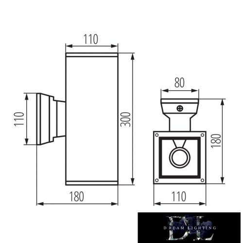 KANLUX LART EL-260-GR fasádní svítidlo
