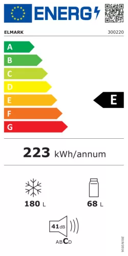 EL-332R.BI VESTAVĚNÁ CHLADNIČKA 248 L 1772 mm