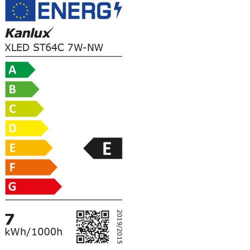 KANLUX XLED ST64C 7 W-NW E27 4000 K 806 lm