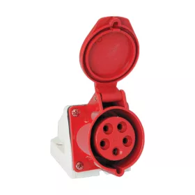   NÁSTĚNNÁ PRŮMYSLOVÁ ZÁSTRČKA HT-125 32A IP44 3P+N+E 400V