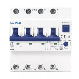 ELEKTRONICKÝ RCBO JEL4A 6kA 4P 6A/30mA