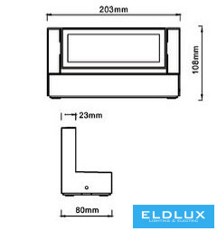 UNIVERSO Venkovní nástěnná lampa 21 W 1800 lm CCT se spínačem 203 x 108 x 80 mm IP65 šedá 5 let