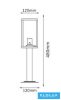 UNIVERSO Venkovní stojací lampa E27 Max.60w D130x480mm IP44 černá 5 let