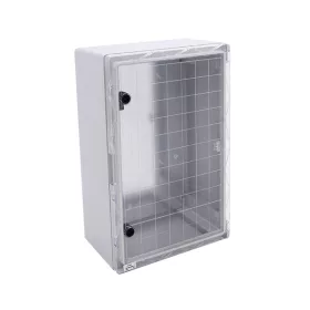   PLASTOVÁ DESKA ABS 500x400x245 TRANSPARENT DOOR (průhledné dveře)