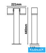 UNIVERSO Venkovní zahradní lampa 2xGU10 Max.35w IP44 antracitová 110x221x440mm 5 let