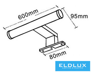 UNIVERSO Lampa pro montáž na nábytek 9 W 1000 lm 4000 K IP44 600 x 95 x 40 mm chromová