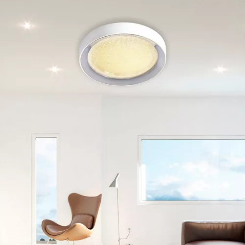 ELDLUX MILKY stropní svítidlo 32W+15W WW+NW bílá/chrom