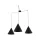 TK LIGHTING ZÁVĚSNÁ LÁMPY CONO 6629 3XE27 ČERNÁ