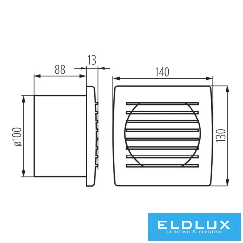 KANLUX EOL 100B  tradiční ventilátor