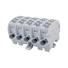 KONEKTOROVÝ BLOK DIN LIŠTA 5X(2X16MM2/2X25MM2 ŠEDÝ
