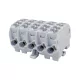 KONEKTOROVÝ BLOK DIN LIŠTA 5X(2X16MM2/2X25MM2 ŠEDÝ
