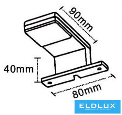 UNIVERSO Nástěnná lampa 3,5 W 220 lm 4000 K IP44 90 x 80 x 40 mm chromová