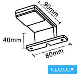 UNIVERSO Nástěnná lampa 3,5 W 220 lm 4000 K IP44 90 x 80 x 40 mm černá