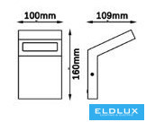 UNIVERSO Venkovní nástěnná lampa 10 W 720 lm 4000 K 110° IP54 antracitová 100 x 109 x 160 mm