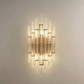 ELDER NÁSTĚNNÁ LAMPY 2XE14 ZLATO/KRISTALY