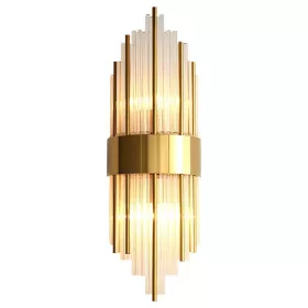 GILLIS NÁSTĚNNÁ LAMPY 2XE14 ZLATO/KRISTÁLY