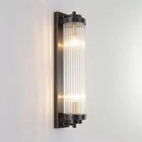 HARRIS NÁSTĚNNÁ LAMPY 2XE14 ČERNÁ/KRISTALY