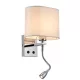 MAYA NÁSTĚNNÁ LAMPY 1XE27 +1WLED 4000K CHROM
