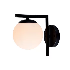 NÁSTĚNNÁ LAMPY RITA 1XE27 ČERNÁ/BÍLÁ SKLO
