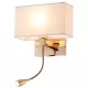 ROSA LED NÁSTĚNNÁ LAMPION 3W 3000K + 1XE27, FRANCOUZSKÁ ZLATA