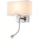 ROSA LED NÁSTĚNNÁ LAMPION 3W 4000K + 1XE27, CHROM