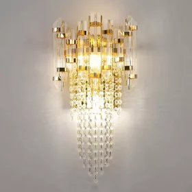 THEODORE NÁSTĚNNÁ LAMPY 3XG9 ZLATO/KRISTÁLY