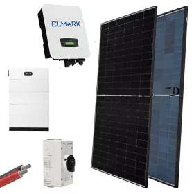 HYBRIDNÍ SOLÁRNÍ SYSTÉM 3P/10kW 580W PANELY BATERIE
