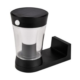 SOLÁRNÍ NÁSTĚNNÁ LAMPY 3W IP54 S ČIDLEM, ČERNÁ