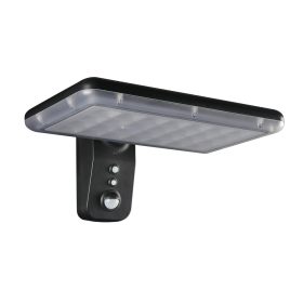 SOLÁRNÍ NÁSTĚNNÁ LAMPY 15 W IP65 S ČIDLEM, ČERNÁ