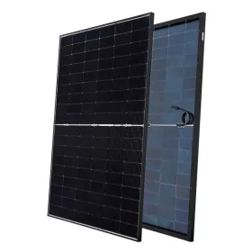   OBOUSTRANNÝ MONOKRYSTALICKÝ POLOVIČNÍ SOLÁRNÍ PANEL TYPU N TOPCON 430 W, ČERNÝ 22 % + 18 % ÚČINNOST