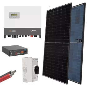 HYBRIDNÍ SOLÁRNÍ SYSTÉM 3P/6kW 580W PANELY BATERIE