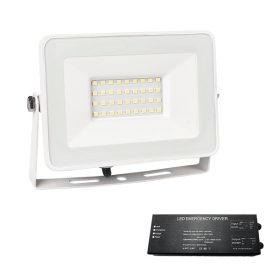   VEGA SLIM SMD LED REFLEKTOR 30 W 4000 K BÍLÁ + NOUZOVÁ SADA