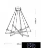 UNIVERSO Závěsné svítidlo 55 W 4400 lm 4000 K IP20 Bílé 820 x 1100 mm