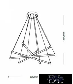 UNIVERSO Závěsné svítidlo 55 W 4400 lm 4000 K IP20 Bílé 820 x 1100 mm