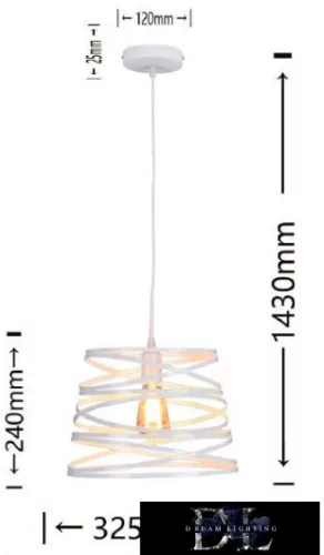 UNIVERSO Závěsné svítidlo 1xE27 IP20 D325x1430mm bílé