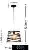 UNIVERSO Závěsné svítidlo 1xE27 IP20 D325x1430mm černé